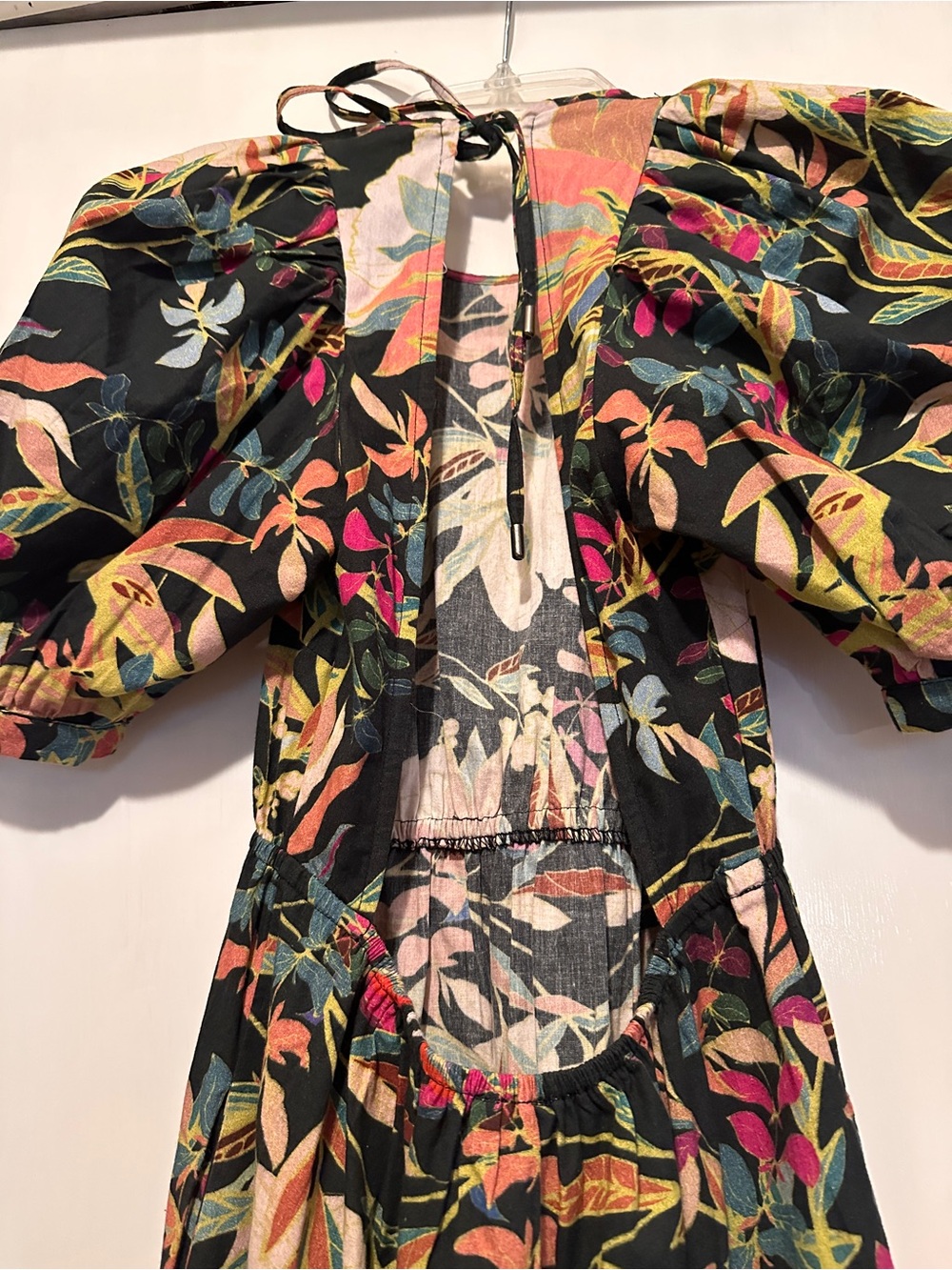 Anthropologie Conditions Apply Open Back FloralPuff-Sleeve Maxi Dress - Picture 4 of 8